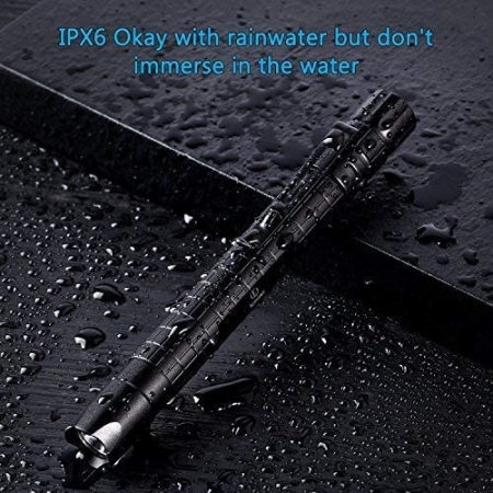 Flashlight Led Pen Pocket Light - [2 PACK] K KERNOWO Small EDC Tactical Penlight Waterproof with Clip Super Bright 240 High Lume