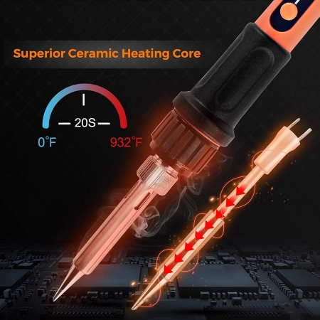 Soldering Iron Kit, 100W LCD Digital Soldering Gun, Portable Solder Iron with Adjustable Temperature Controlled and Fast Heating
