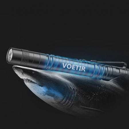 VOETIR Flashlight Mini Flashlight Ultra Bright LED Pen light Pocket Clip Tactical Torch Lamp