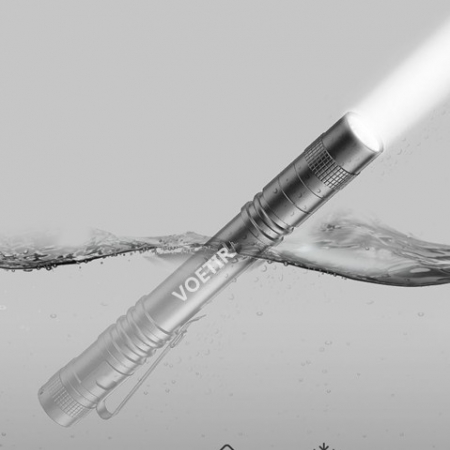 VOETIR Flashlight Mini Flashlight Ultra Bright LED Pen light Pocket Clip Tactical Torch Lamp